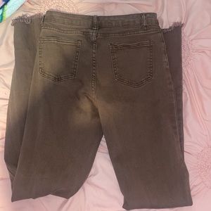 SIZE XS BROWN DENIM FLARED JEANS
